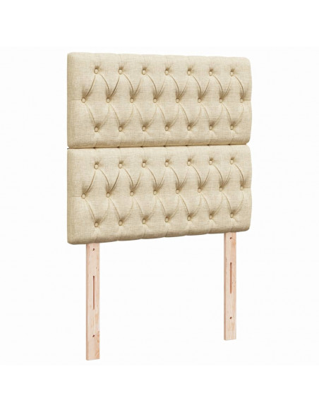Giroletto a Molle con Materasso Crema 90x190 cm in Tessuto