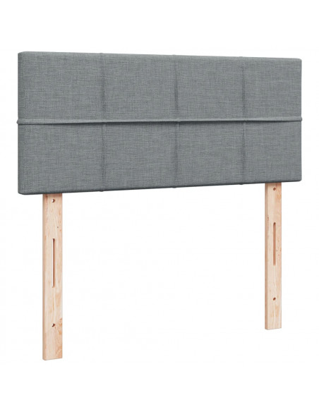 Giroletto a Molle con Materasso Grigio Chiaro 120x190cm Tessuto