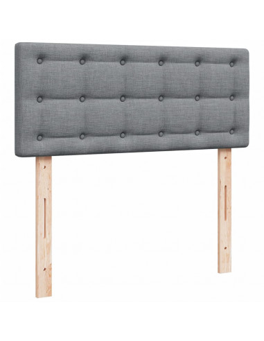 Giroletto a Molle con Materasso Grigio Chiaro 120x190cm Tessuto