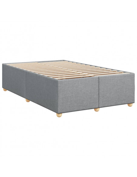 Giroletto a Molle con Materasso Grigio Chiaro 120x190cm Tessuto