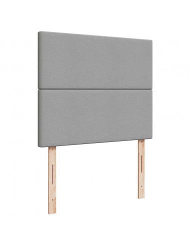 Giroletto a Molle con Materasso Grigio Chiaro 120x190cm Tessuto