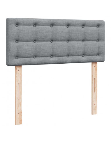 Giroletto a Molle con Materasso Grigio Chiaro 120x190cm Tessuto