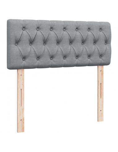 Giroletto a Molle con Materasso Grigio Chiaro 120x190cm Tessuto