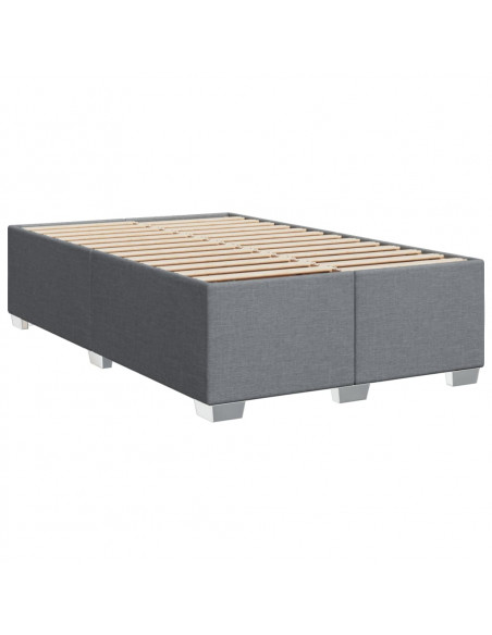 Giroletto a Molle con Materasso Grigio Chiaro 120x190cm Tessuto