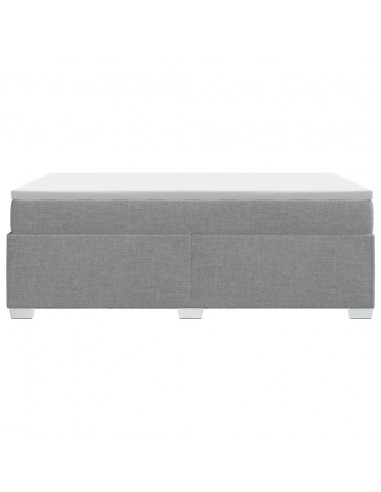 Giroletto a Molle con Materasso Grigio Chiaro 120x190cm Tessuto