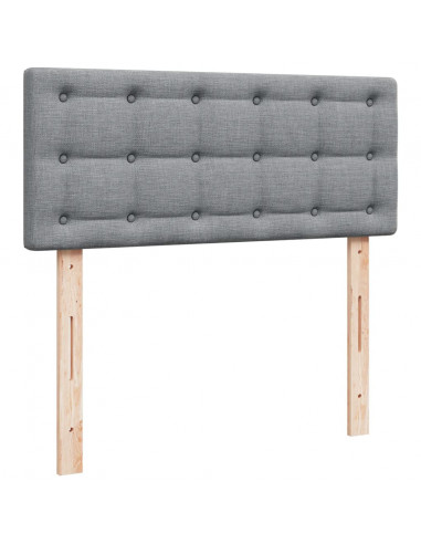 Giroletto a Molle con Materasso Grigio Chiaro 120x190cm Tessuto