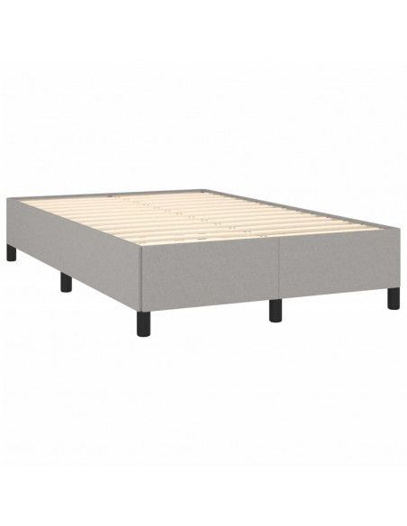 Giroletto a Molle con Materasso Grigio Chiaro 120x190cm Tessuto