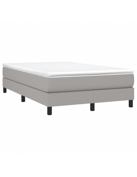 Giroletto a Molle con Materasso Grigio Chiaro 120x190cm Tessuto