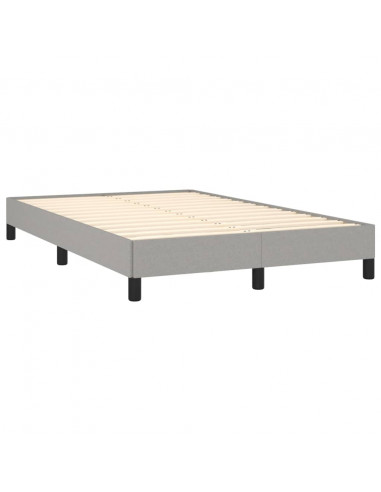 Giroletto a Molle con Materasso Grigio Chiaro 120x190cm Tessuto