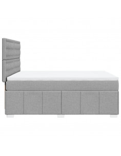 Giroletto a Molle con Materasso Grigio Chiaro 140x200cm Tessuto 2