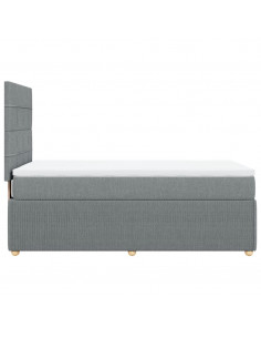 Giroletto a Molle con Materasso Grigio Chiaro 80x200 cm Tessuto 2