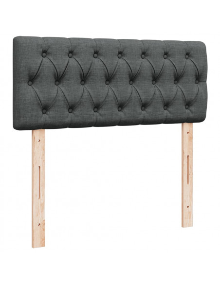 Giroletto a Molle con Materasso Grigio Scuro 120x190cm Tessuto