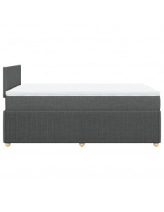 Giroletto a Molle con Materasso Grigio Scuro 120x190cm Tessuto 2