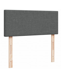 Giroletto a Molle con Materasso Grigio Scuro 120x190cm Tessuto 2