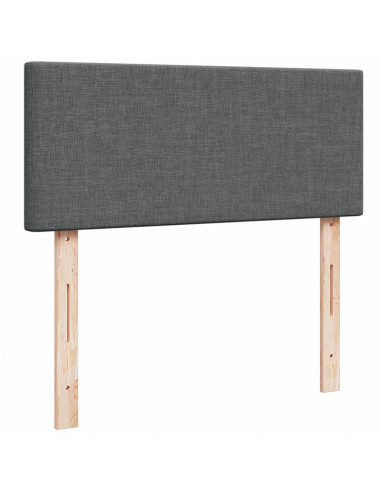 Giroletto a Molle con Materasso Grigio Scuro 120x190cm Tessuto