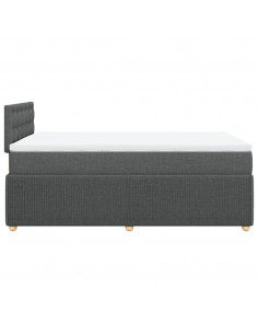 Giroletto a Molle con Materasso Grigio Scuro 120x190cm Tessuto 2