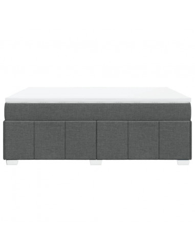 Giroletto a Molle con Materasso Grigio Scuro 140x200cm Tessuto