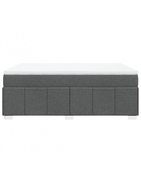 Giroletto a Molle con Materasso Grigio Scuro 140x200cm Tessuto