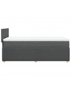 Giroletto a Molle con Materasso Grigio Scuro 80x200 cm Tessuto 2