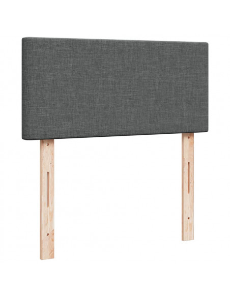 Giroletto a Molle con Materasso Grigio Scuro 80x200 cm Tessuto
