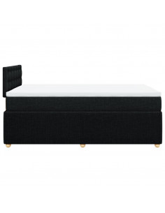 Giroletto a Molle con Materasso Nero 120x190 cm in Tessuto 2