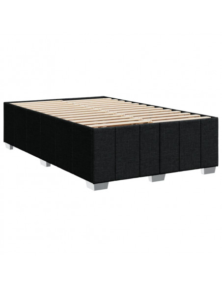 Giroletto a Molle con Materasso Nero 120x200 cm in Tessuto