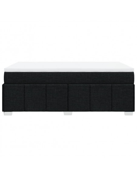 Giroletto a Molle con Materasso Nero 120x200 cm in Tessuto