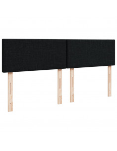 Giroletto a Molle con Materasso Nero 140x200 cm in Tessuto 2