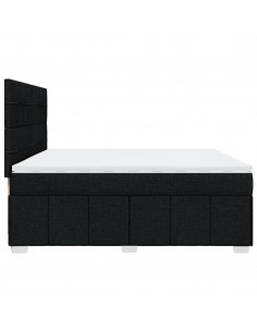 Giroletto a Molle con Materasso Nero 200x200 cm in Tessuto 2