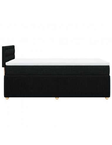 Giroletto a Molle con Materasso Nero 80x200 cm inTessuto