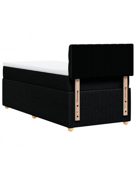 Giroletto a Molle con Materasso Nero 80x200 cm inTessuto