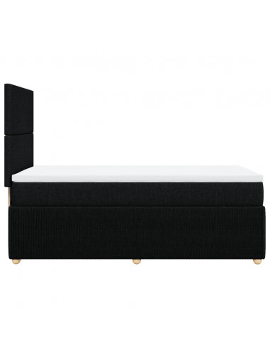 Giroletto a Molle con Materasso Nero 80x200 cm inTessuto