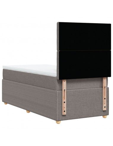 Giroletto a Molle con Materasso Tortora 100x200 cm in Tessuto