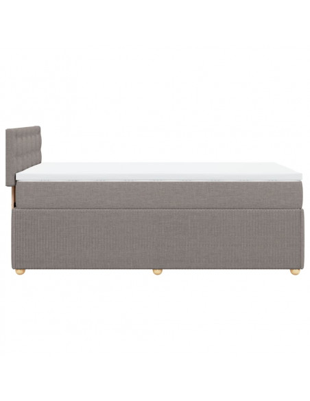 Giroletto a Molle con Materasso Tortora 100x200 cm in Tessuto
