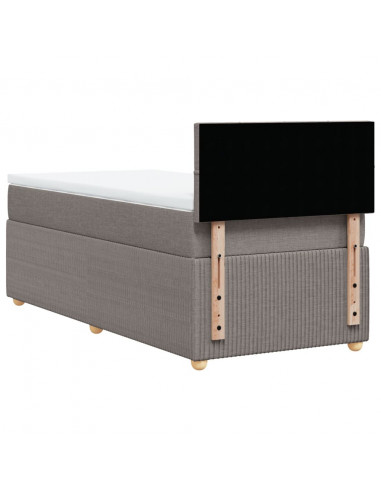 Giroletto a Molle con Materasso Tortora 100x200 cm in Tessuto