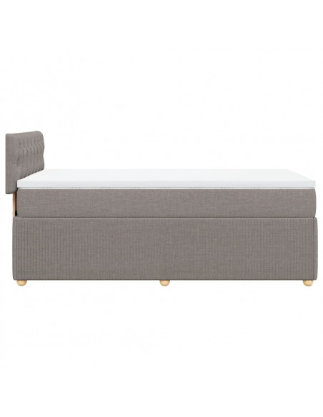 Giroletto a Molle con Materasso Tortora 100x200 cm in Tessuto
