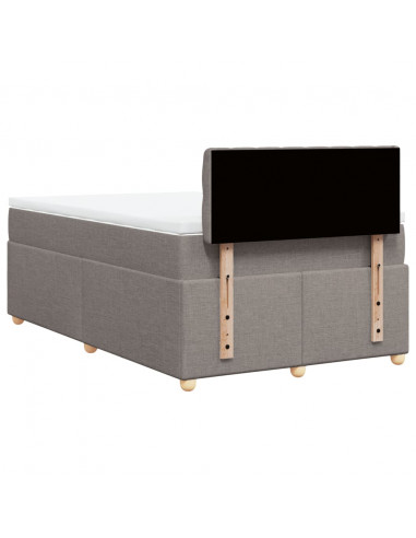 Giroletto a Molle con Materasso Tortora 120x190 cm in Tessuto