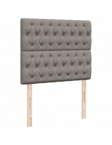 Giroletto a Molle con Materasso Tortora 120x190 cm in Tessuto