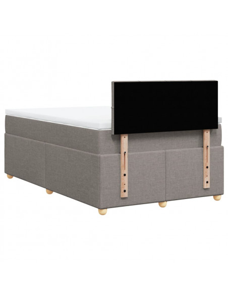 Giroletto a Molle con Materasso Tortora 120x190 cm in Tessuto