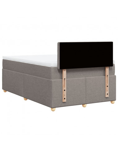 Giroletto a Molle con Materasso Tortora 120x190 cm in Tessuto