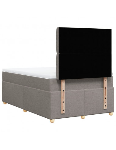 Giroletto a Molle con Materasso Tortora 120x190 cm in Tessuto