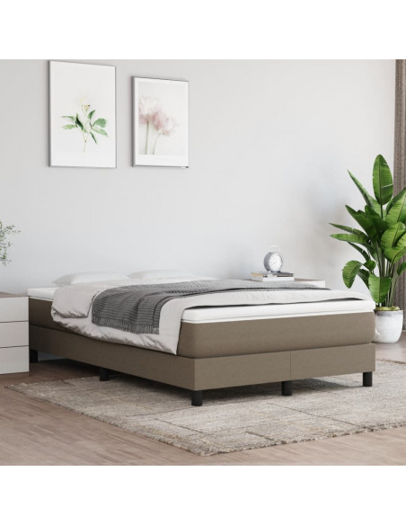 Giroletto a Molle con Materasso Tortora 120x190 cm in Tessuto
