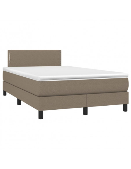 Giroletto a Molle con Materasso Tortora 120x190 cm in Tessuto