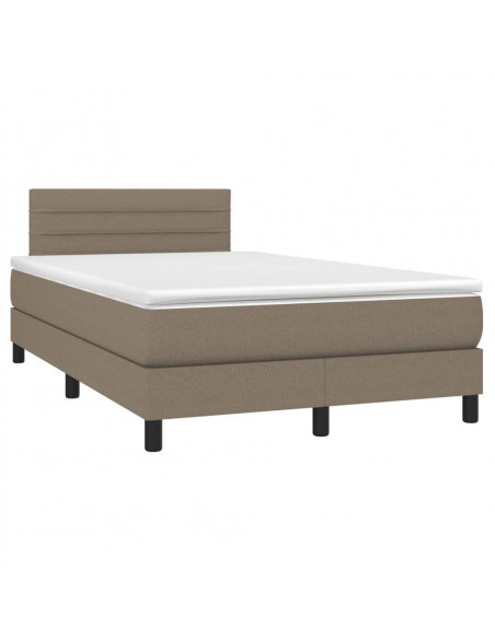 Giroletto a Molle con Materasso Tortora 120x190 cm in Tessuto