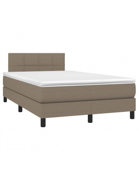 Giroletto a Molle con Materasso Tortora 120x190 cm in Tessuto