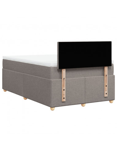 Giroletto a Molle con Materasso Tortora 120x190 cm in Tessuto