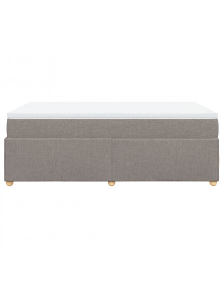 Giroletto a Molle con Materasso Tortora 120x190 cm in Tessuto