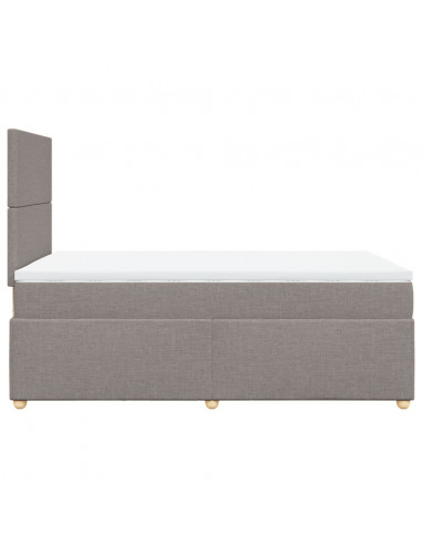 Giroletto a Molle con Materasso Tortora 120x190 cm in Tessuto