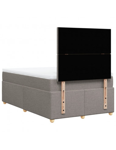 Giroletto a Molle con Materasso Tortora 120x190 cm in Tessuto