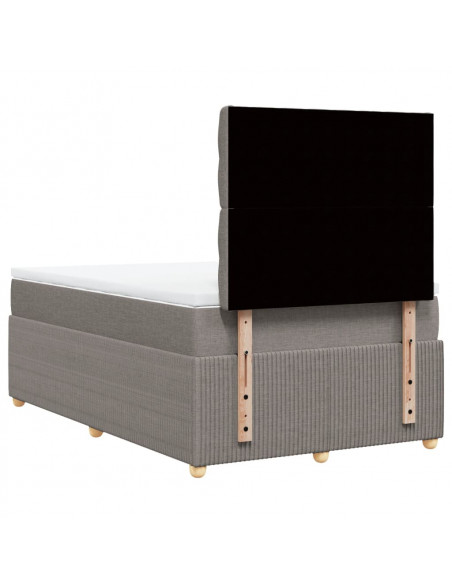 Giroletto a Molle con Materasso Tortora 120x190 cm in Tessuto